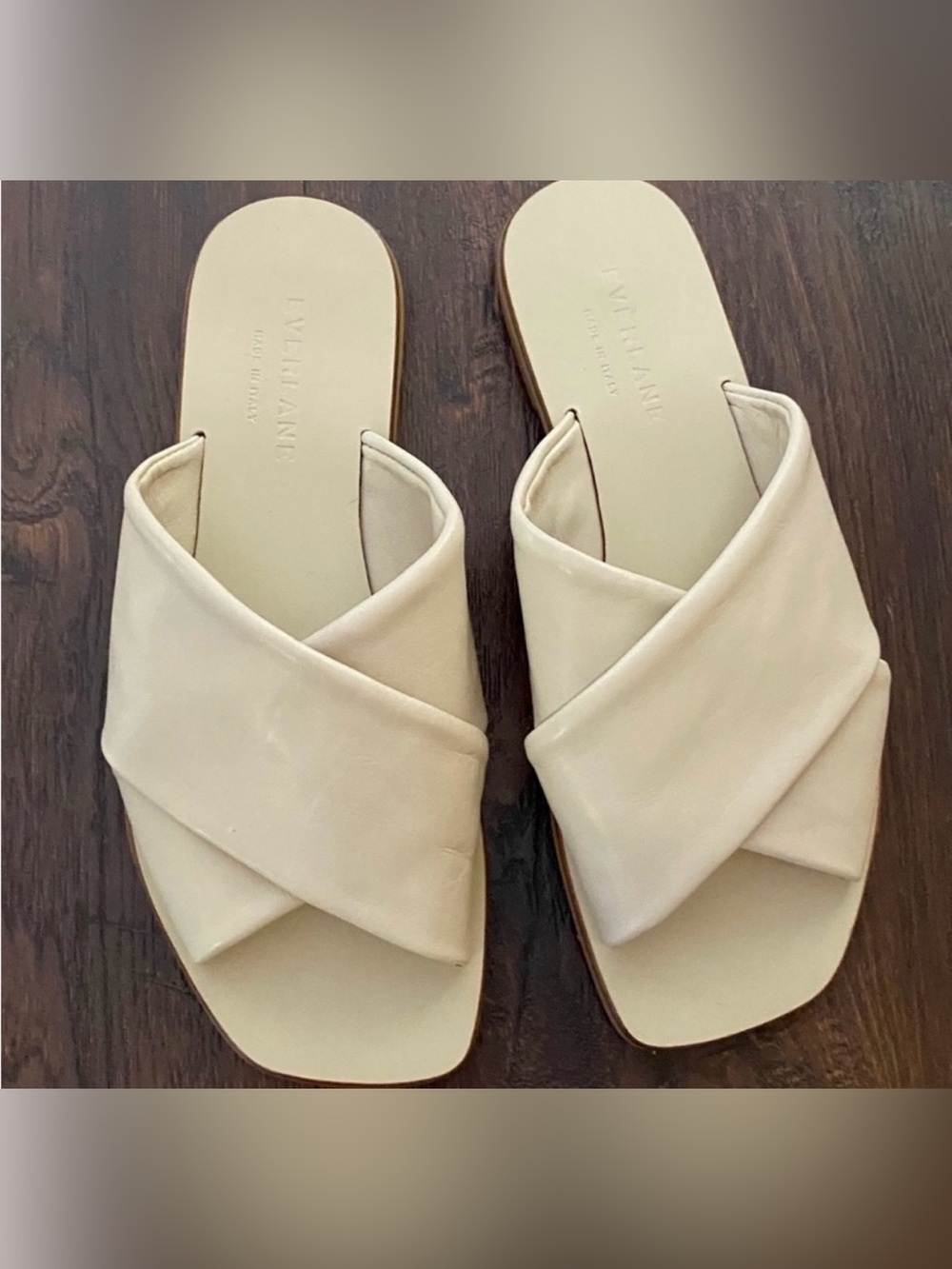 Everlane Shoes The Day Crossover Cream Sandals New size 5 - Picture 6 of 9